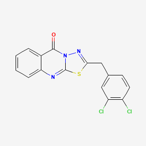 molecular formula C16H9Cl2N3OS B4645011 2-(3,4-dichlorobenzyl)-5H-[1,3,4]thiadiazolo[2,3-b]quinazolin-5-one 