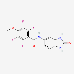 2,3,5,6-tetrafluoro-4-methoxy-N-(2-oxo-2,3-dihydro-1H-benzimidazol-5-yl)benzamide