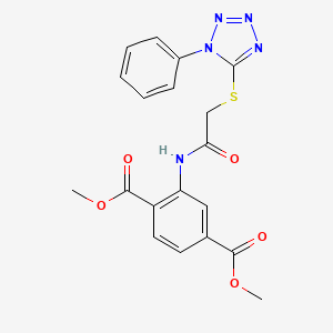 dimethyl 2-({[(1-phenyl-1H-tetrazol-5-yl)thio]acetyl}amino)terephthalate
