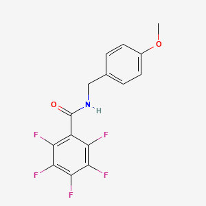molecular formula C15H10F5NO2 B4645033 2,3,4,5,6-pentafluoro-N-(4-methoxybenzyl)benzamide 