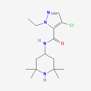 4-chloro-1-ethyl-N-(2,2,6,6-tetramethyl-4-piperidinyl)-1H-pyrazole-5-carboxamide