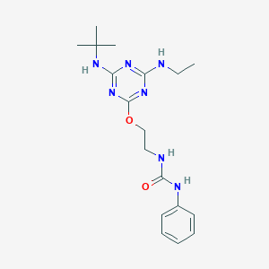 N-(2-{[4-(tert-butylamino)-6-(ethylamino)-1,3,5-triazin-2-yl]oxy}ethyl)-N'-phenylurea