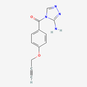 molecular formula C12H10N4O2 B4645083 4-[4-(2-propyn-1-yloxy)benzoyl]-4H-1,2,4-triazol-3-amine 