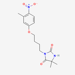 molecular formula C16H21N3O5 B4645094 5,5-dimethyl-3-[4-(3-methyl-4-nitrophenoxy)butyl]-2,4-imidazolidinedione 