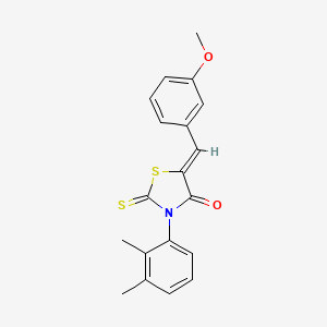 molecular formula C19H17NO2S2 B4645197 3-(2,3-dimethylphenyl)-5-(3-methoxybenzylidene)-2-thioxo-1,3-thiazolidin-4-one 
