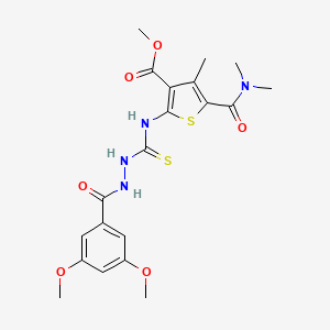 methyl 2-({[2-(3,5-dimethoxybenzoyl)hydrazino]carbonothioyl}amino)-5-[(dimethylamino)carbonyl]-4-methyl-3-thiophenecarboxylate