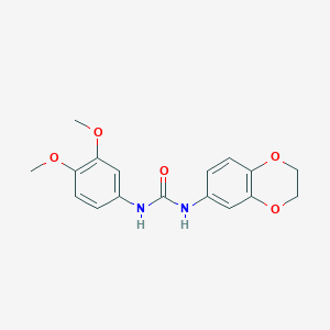 molecular formula C17H18N2O5 B4645216 N-(2,3-dihydro-1,4-benzodioxin-6-yl)-N'-(3,4-dimethoxyphenyl)urea 