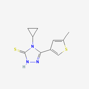 molecular formula C10H11N3S2 B4645230 4-cyclopropyl-5-(5-methyl-3-thienyl)-4H-1,2,4-triazole-3-thiol 
