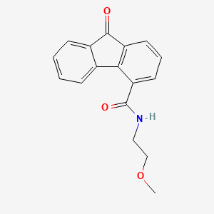 molecular formula C17H15NO3 B4645238 N-(2-methoxyethyl)-9-oxo-9H-fluorene-4-carboxamide 