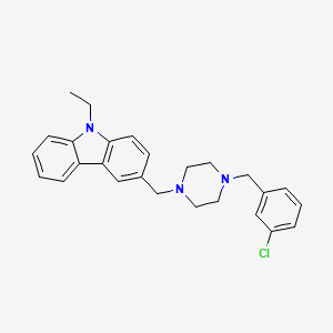 molecular formula C26H28ClN3 B4645262 3-{[4-(3-chlorobenzyl)-1-piperazinyl]methyl}-9-ethyl-9H-carbazole 