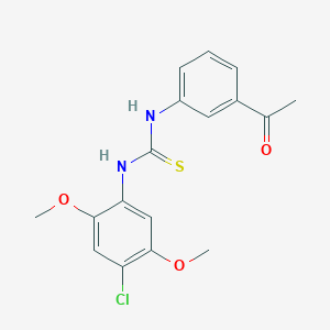 molecular formula C17H17ClN2O3S B4645306 N-(3-acetylphenyl)-N'-(4-chloro-2,5-dimethoxyphenyl)thiourea 