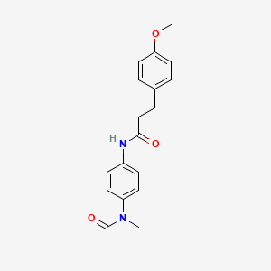 molecular formula C19H22N2O3 B4645314 N-{4-[acetyl(methyl)amino]phenyl}-3-(4-methoxyphenyl)propanamide 
