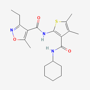 N-{3-[(cyclohexylamino)carbonyl]-4,5-dimethyl-2-thienyl}-3-ethyl-5-methyl-4-isoxazolecarboxamide