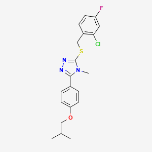 3-[(2-chloro-4-fluorobenzyl)thio]-5-(4-isobutoxyphenyl)-4-methyl-4H-1,2,4-triazole