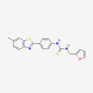 N-(2-furylmethyl)-N'-[4-(6-methyl-1,3-benzothiazol-2-yl)phenyl]thiourea