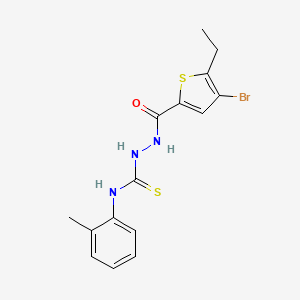 2-[(4-bromo-5-ethyl-2-thienyl)carbonyl]-N-(2-methylphenyl)hydrazinecarbothioamide