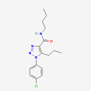 molecular formula C16H21ClN4O B4645350 N-butyl-1-(4-chlorophenyl)-5-propyl-1H-1,2,3-triazole-4-carboxamide 