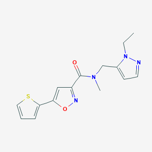 N-[(1-ethyl-1H-pyrazol-5-yl)methyl]-N-methyl-5-(2-thienyl)-3-isoxazolecarboxamide