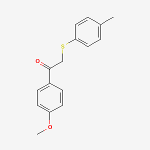 molecular formula C16H16O2S B4645398 1-(4-methoxyphenyl)-2-[(4-methylphenyl)thio]ethanone 