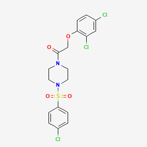 1-[(4-chlorophenyl)sulfonyl]-4-[(2,4-dichlorophenoxy)acetyl]piperazine