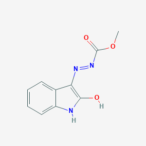 molecular formula C10H9N3O3 B464541 methyl 2-(2-oxo-1,2-dihydro-3H-indol-3-ylidene)hydrazinecarboxylate CAS No. 328026-54-6