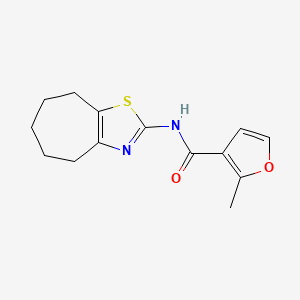 molecular formula C14H16N2O2S B4645411 2-methyl-N-(5,6,7,8-tetrahydro-4H-cyclohepta[d][1,3]thiazol-2-yl)-3-furamide 