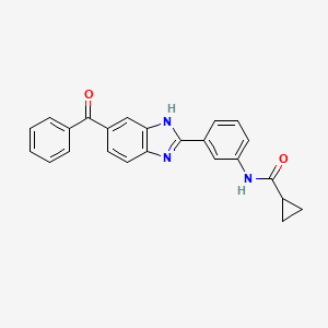 N-[3-(5-benzoyl-1H-benzimidazol-2-yl)phenyl]cyclopropanecarboxamide