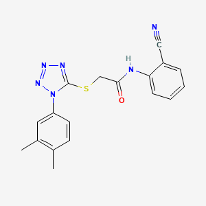 N-(2-cyanophenyl)-2-{[1-(3,4-dimethylphenyl)-1H-tetrazol-5-yl]thio}acetamide