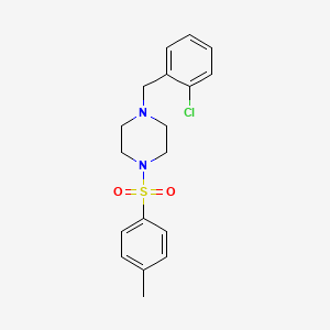 molecular formula C18H21ClN2O2S B4645447 1-(2-chlorobenzyl)-4-[(4-methylphenyl)sulfonyl]piperazine 