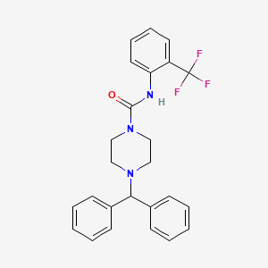 4-(diphenylmethyl)-N-[2-(trifluoromethyl)phenyl]-1-piperazinecarboxamide