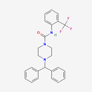 molecular formula C25H24F3N3O B4645463 4-(diphenylmethyl)-N-[2-(trifluoromethyl)phenyl]-1-piperazinecarboxamide 