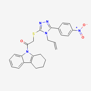 molecular formula C25H23N5O3S B4645475 9-({[4-allyl-5-(4-nitrophenyl)-4H-1,2,4-triazol-3-yl]thio}acetyl)-2,3,4,9-tetrahydro-1H-carbazole 