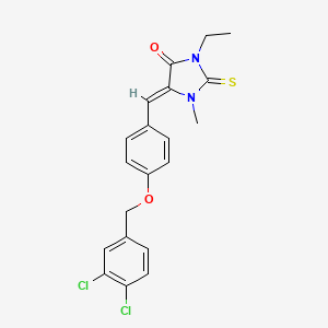 5-{4-[(3,4-dichlorobenzyl)oxy]benzylidene}-3-ethyl-1-methyl-2-thioxo-4-imidazolidinone