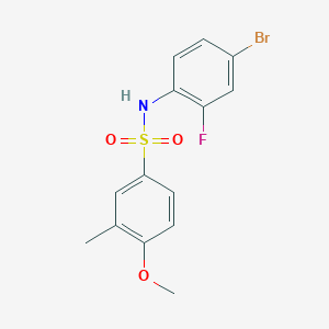 N-(4-bromo-2-fluorophenyl)-4-methoxy-3-methylbenzenesulfonamide