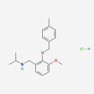 molecular formula C19H26ClNO2 B4645487 N-{3-methoxy-2-[(4-methylbenzyl)oxy]benzyl}propan-2-amine hydrochloride 