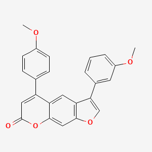 molecular formula C25H18O5 B4645529 3-(3-methoxyphenyl)-5-(4-methoxyphenyl)-7H-furo[3,2-g]chromen-7-one 