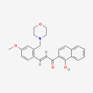 molecular formula C25H25NO4 B4645532 1-(1-hydroxy-2-naphthyl)-3-[4-methoxy-2-(4-morpholinylmethyl)phenyl]-2-propen-1-one 
