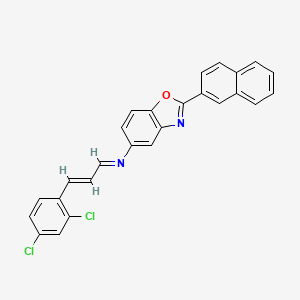 N-[3-(2,4-dichlorophenyl)-2-propen-1-ylidene]-2-(2-naphthyl)-1,3-benzoxazol-5-amine