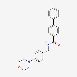 molecular formula C24H24N2O2 B4645578 N-[4-(4-morpholinyl)benzyl]-4-biphenylcarboxamide 