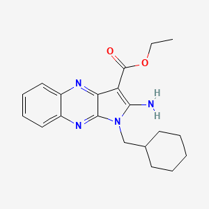molecular formula C20H24N4O2 B4645606 ethyl 2-amino-1-(cyclohexylmethyl)-1H-pyrrolo[2,3-b]quinoxaline-3-carboxylate CAS No. 6629-58-9