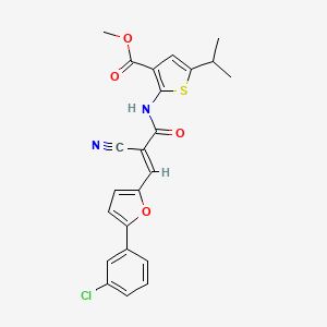 molecular formula C23H19ClN2O4S B4645610 methyl 2-({3-[5-(3-chlorophenyl)-2-furyl]-2-cyanoacryloyl}amino)-5-isopropyl-3-thiophenecarboxylate 