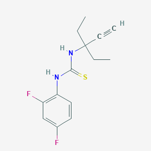 molecular formula C14H16F2N2S B4645620 N-(1,1-diethyl-2-propyn-1-yl)-N'-(2,4-difluorophenyl)thiourea 