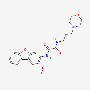 molecular formula C22H25N3O5 B4645634 N-(2-methoxydibenzo[b,d]furan-3-yl)-N'-[3-(4-morpholinyl)propyl]ethanediamide 