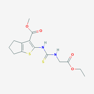 methyl 2-({[(2-ethoxy-2-oxoethyl)amino]carbonothioyl}amino)-5,6-dihydro-4H-cyclopenta[b]thiophene-3-carboxylate