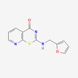 molecular formula C12H9N3O2S B4645716 2-[(2-furylmethyl)amino]-4H-pyrido[3,2-e][1,3]thiazin-4-one 