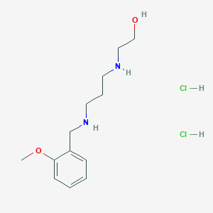 molecular formula C13H24Cl2N2O2 B4645727 2-({3-[(2-methoxybenzyl)amino]propyl}amino)ethanol dihydrochloride 