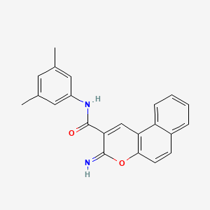 molecular formula C22H18N2O2 B4645732 N-(3,5-dimethylphenyl)-3-imino-3H-benzo[f]chromene-2-carboxamide 