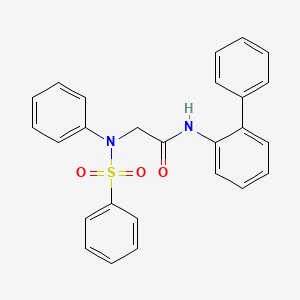 molecular formula C26H22N2O3S B4645737 N~1~-2-biphenylyl-N~2~-phenyl-N~2~-(phenylsulfonyl)glycinamide 