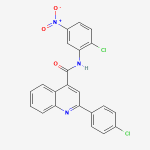 molecular formula C22H13Cl2N3O3 B4645751 N-(2-chloro-5-nitrophenyl)-2-(4-chlorophenyl)-4-quinolinecarboxamide 