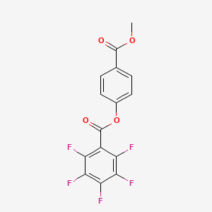 molecular formula C15H7F5O4 B4645794 4-(methoxycarbonyl)phenyl pentafluorobenzoate 